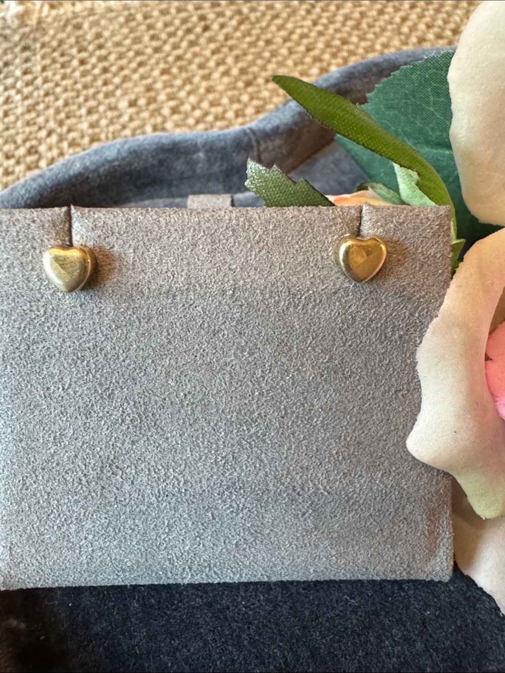 14k Solid Yellow Gold Heart Earrings